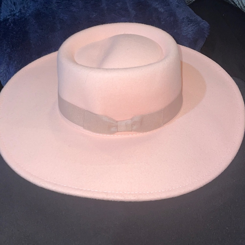 Baby pink Fedora hat